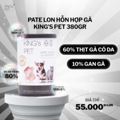 Pate Hỗn Hợp Gà King’s Pet Lon 380g Thức Ăn Cho Chó Mèo