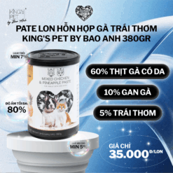 Pate lon Hỗn hợp Gà – Trái thơm King’s Pet by Bao Anh 380g