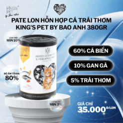 Pate lon Hỗn hợp Cá – Trái thơm King’s Pet by Bao Anh 380g