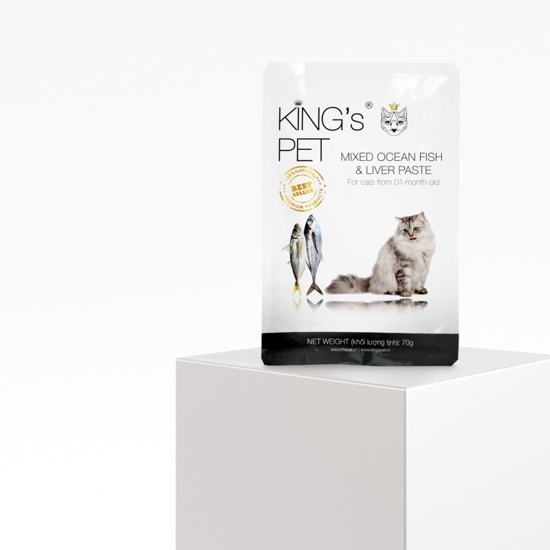 Pate túi King's Pet 70gr - Pate cho mèo con giàu dinh dưỡng, nói không với chất bảo quản