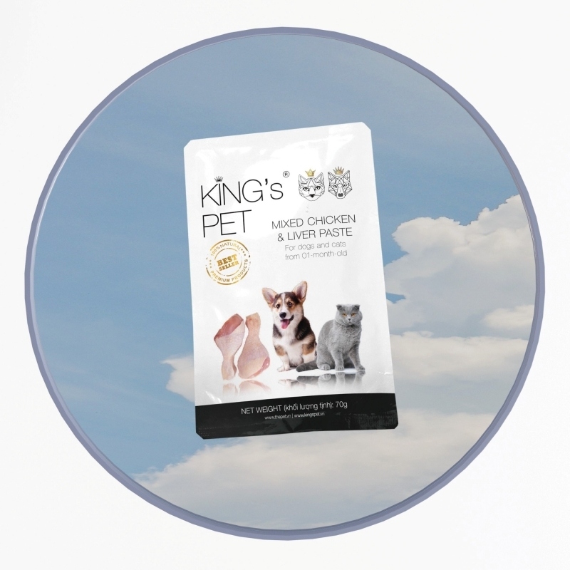 Pate túi King's Pet 70gr - Pate cho mèo con giàu dinh dưỡng, nói không với chất bảo quản