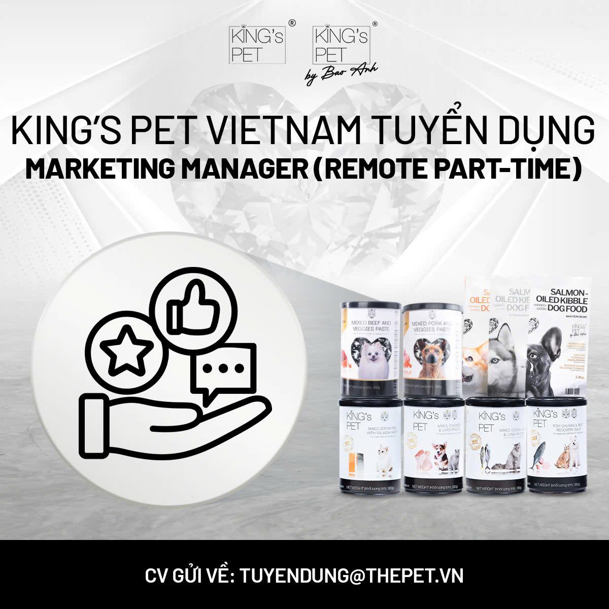 Tuyển dụng Marketing Manager – Remote, Part-time