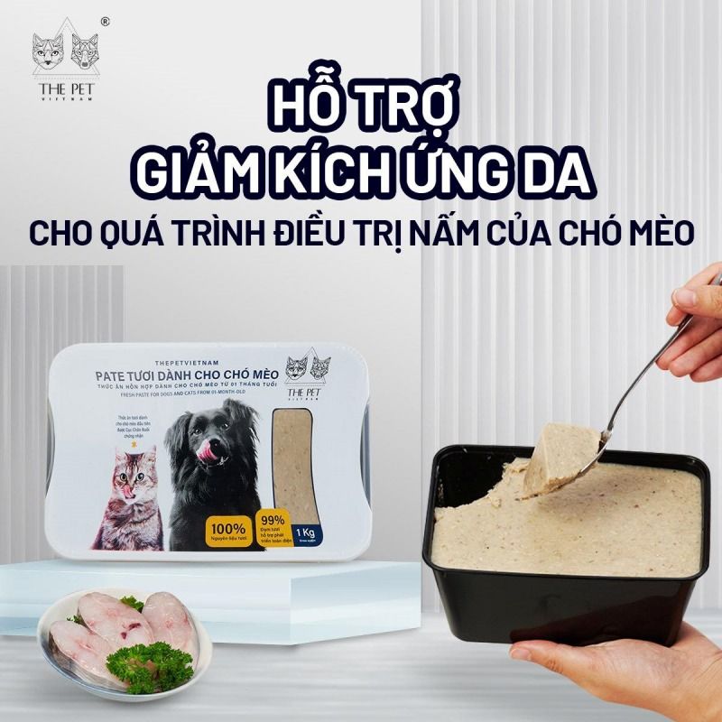 Pate tươi cho chó mèo.