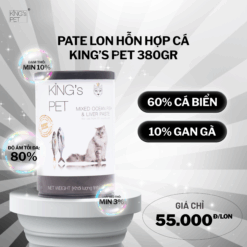 Pate Hỗn Hợp Cá King’s Pet Lon 380g Thức Ăn Cho Chó Mèo