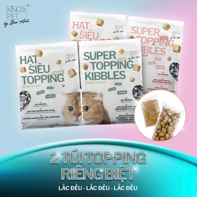 Hạt siêu topping túi tiện lợi.