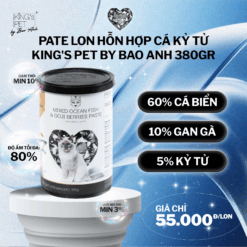 Pate lon Hỗn hợp Cá – Kỷ tử King’s Pet by Bao Anh 380g