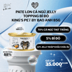 Pate lon Cá Ngừ Jelly Topping Bí Đỏ King’s Pet by Bao Anh 85g