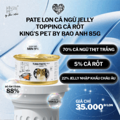 Pate lon Cá Ngừ Jelly Topping Cà Rốt King’s Pet by Bao Anh 85g