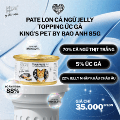 Pate lon Cá Ngừ Jelly Topping Ức Gà King’s Pet by Bao Anh 85g