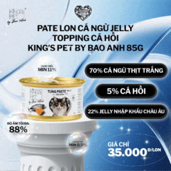Pate lon Cá Ngừ Jelly Topping Cá Hồi King’s Pet by Bao Anh 85g