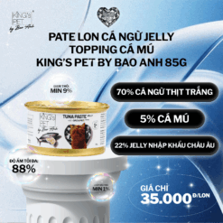 Pate lon Cá Ngừ Jelly Topping Cá Mú King’s Pet by Bao Anh 85g