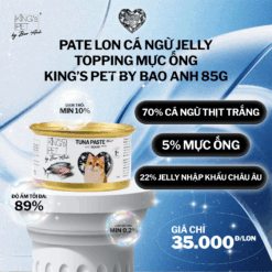 Pate lon Cá Ngừ Jelly Topping Mực Ống King’s Pet by Bao Anh 85g