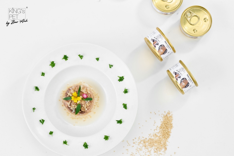 PATE CÁ NGỪ JELLY - TOPPING QUINOA -  Bữa ăn thơm ngon cho mèo từ 1 tháng tuổi 