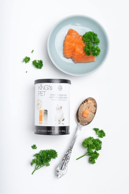Pate Cá hồi King's Pet - Bổ sung Omega 3-6-9 cho mèo rụng lông