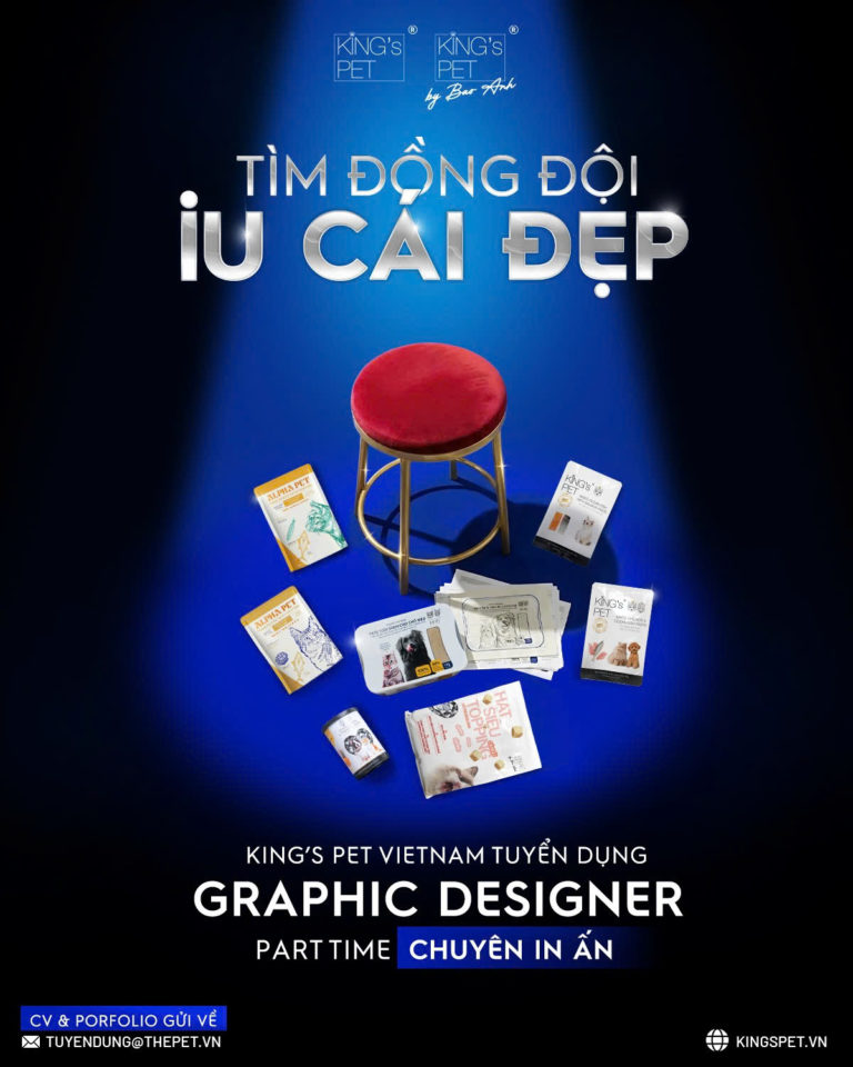 King’s Pet Tuyển dụng Graphic Designer Part-Time